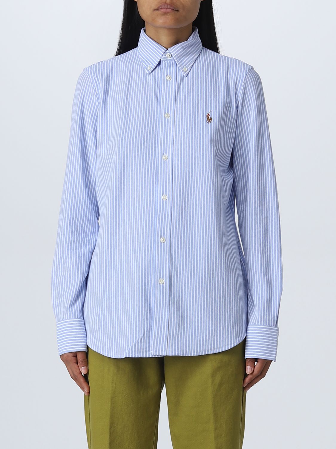 POLO RALPH LAUREN: shirt for woman - Sky Blue | Polo Ralph Lauren shirt  211664416 online on 