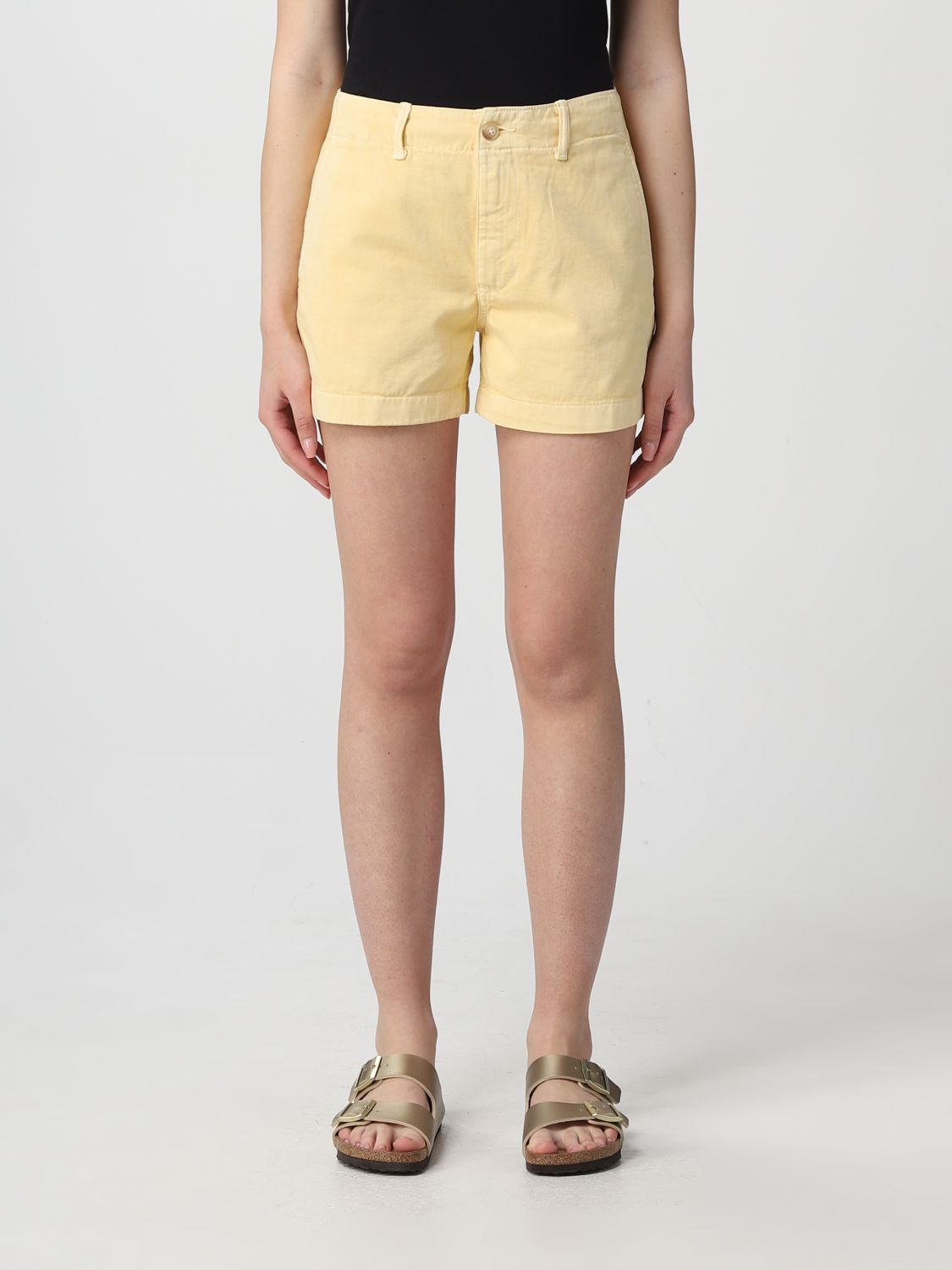 Shop Polo Ralph Lauren Short  Woman Color Yellow