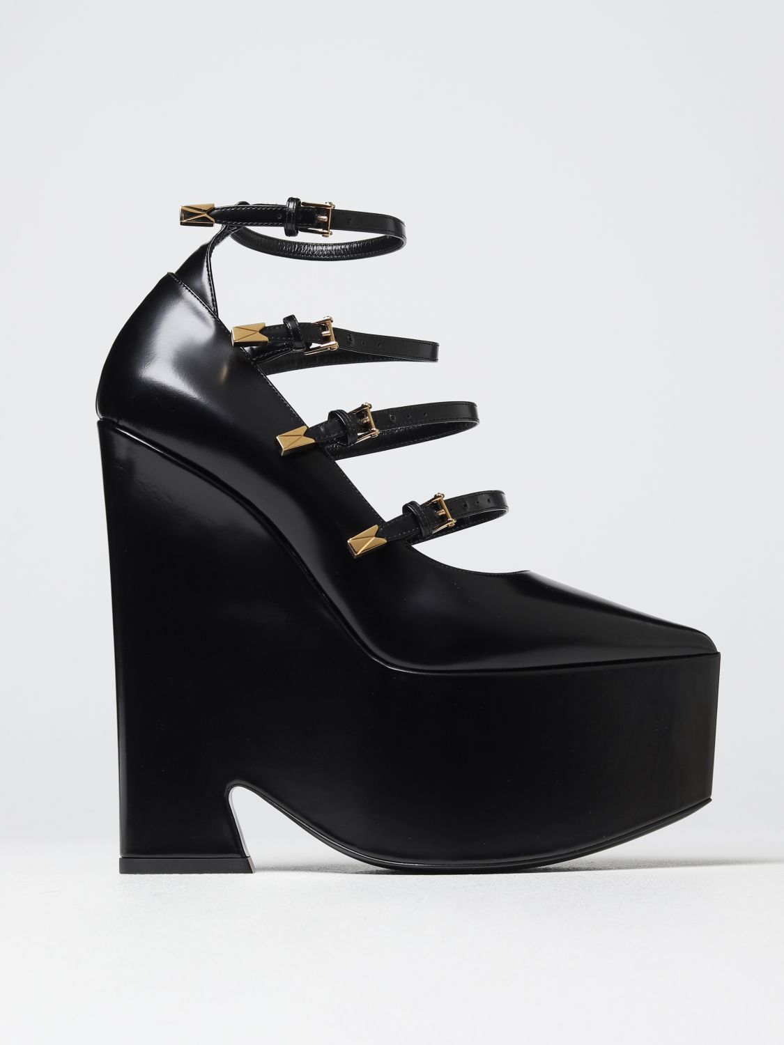 Versace Wedge Shoes  Woman In Black