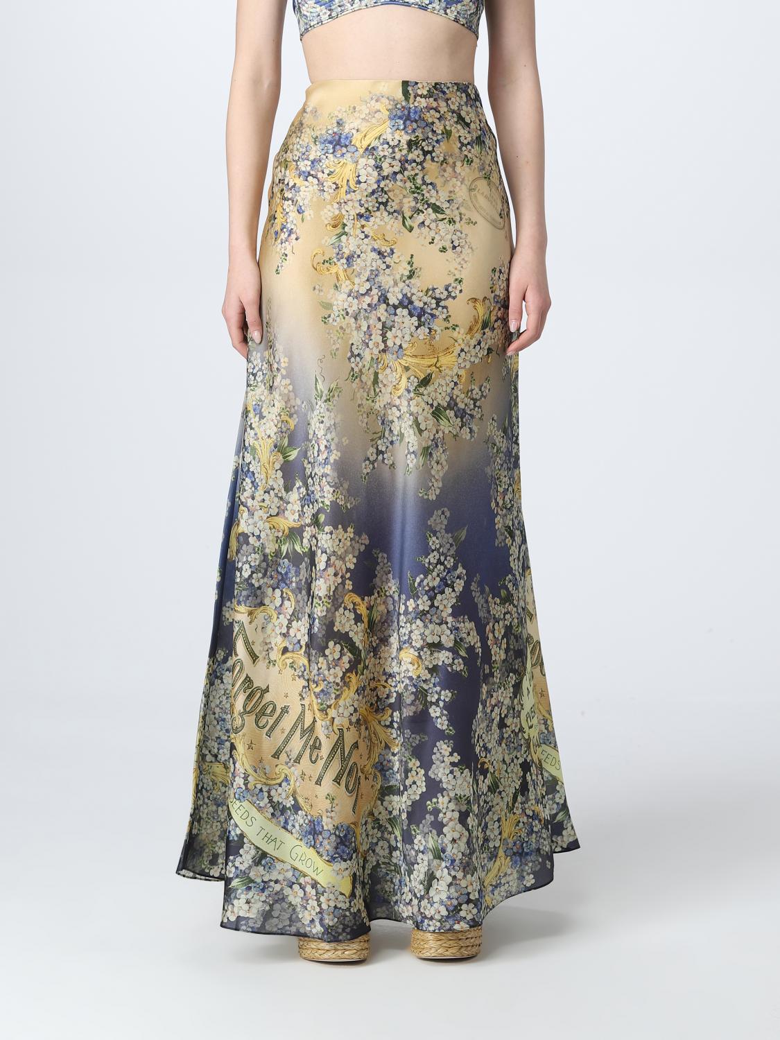 Zimmermann Tama Linen And Silk Maxi Skirt In Multicolor