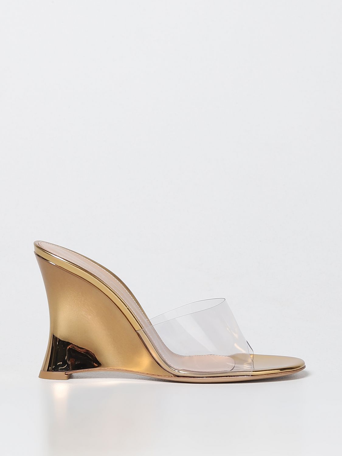 GIANVITO ROSSI: wedge shoes for woman - Transparent | Gianvito Rossi ...