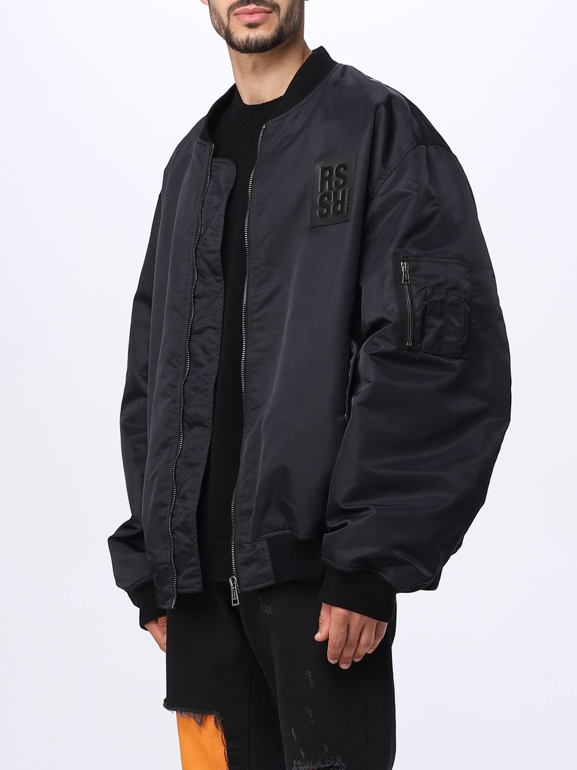RAF SIMONS: jacket for man - Black | Raf Simons jacket 231M619 online ...