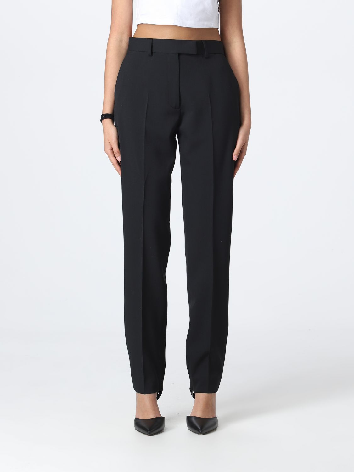 CALVIN KLEIN: pants for woman - Black | Calvin Klein pants K20K205119 ...