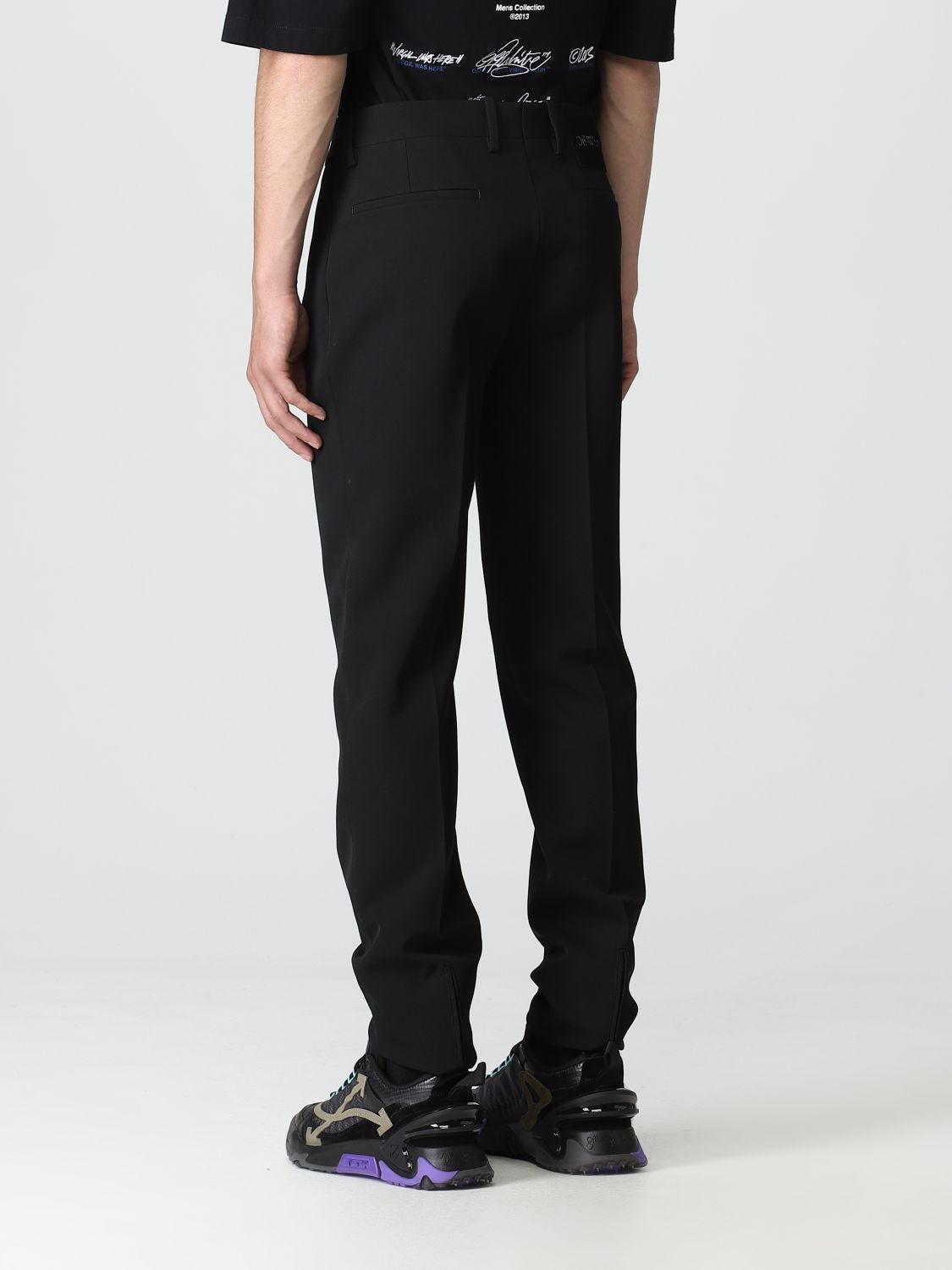 OFF-WHITE: pants for man - Black | Off-White pants OMCO005S23FAB005 ...