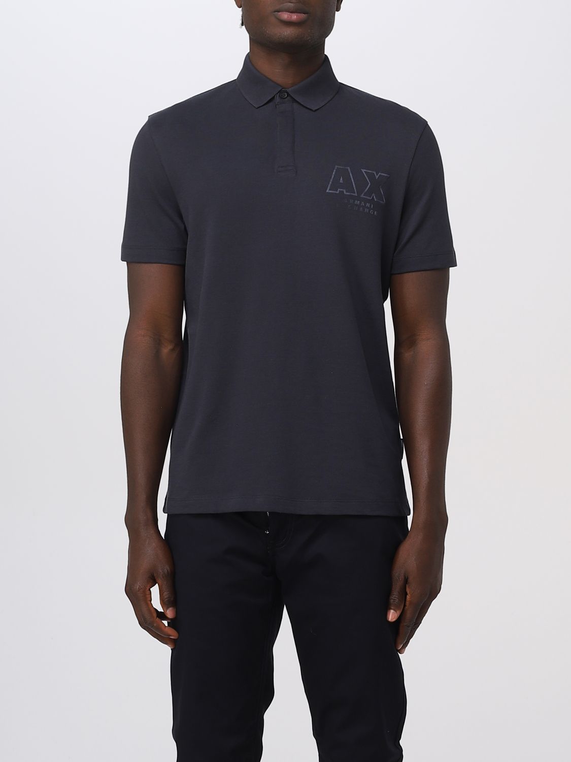 ARMANI EXCHANGE: polo shirt for man - Blue | Armani Exchange polo shirt ...