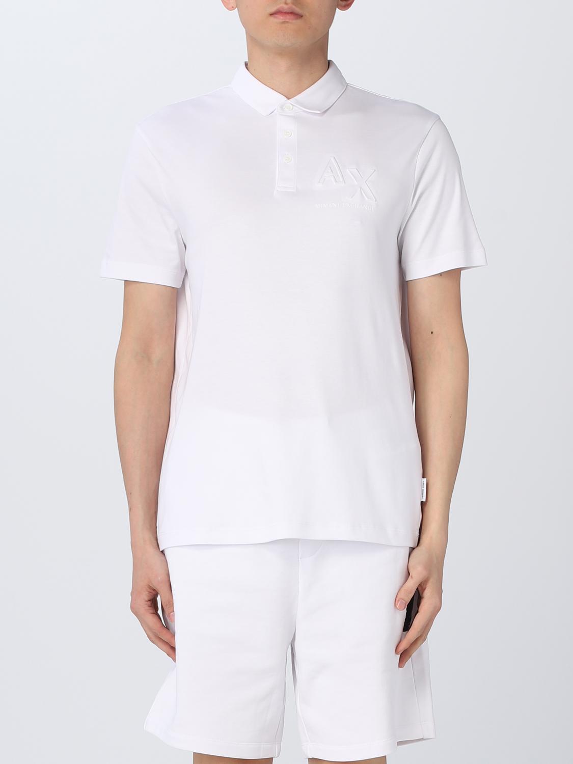Armani Exchange Polo Shirt  Men Color White In White