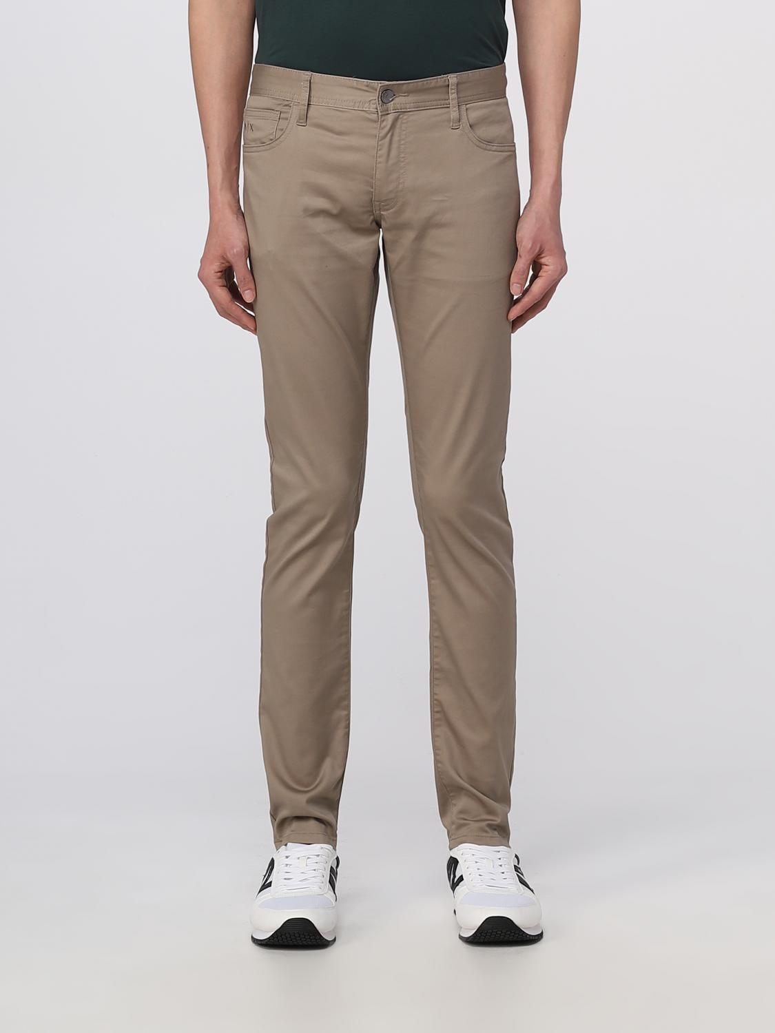 Armani Exchange Pants Men Color Mud In Mud