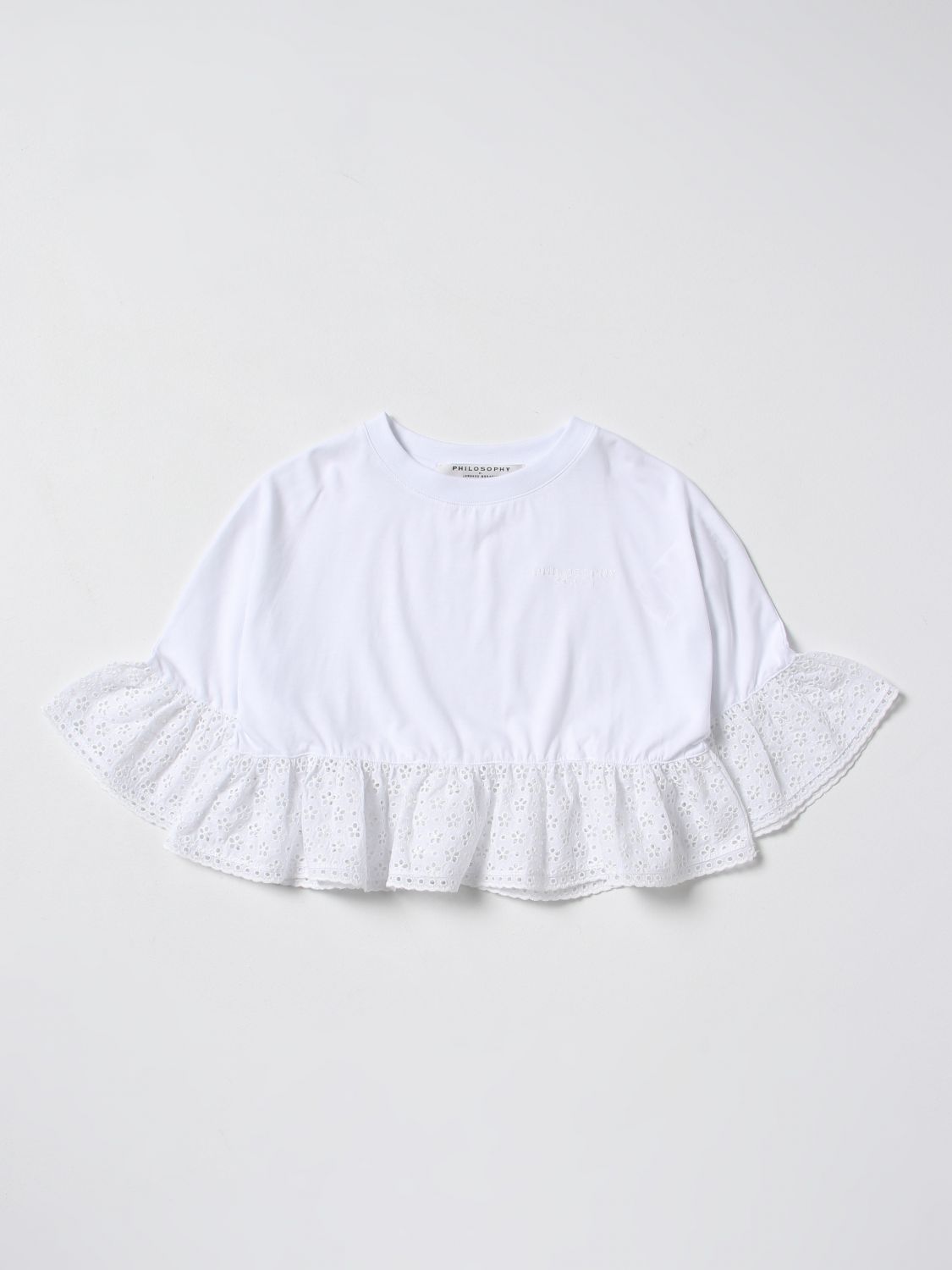 PHILOSOPHY DI LORENZO SERAFINI KIDS: t-shirt for girls - White ...