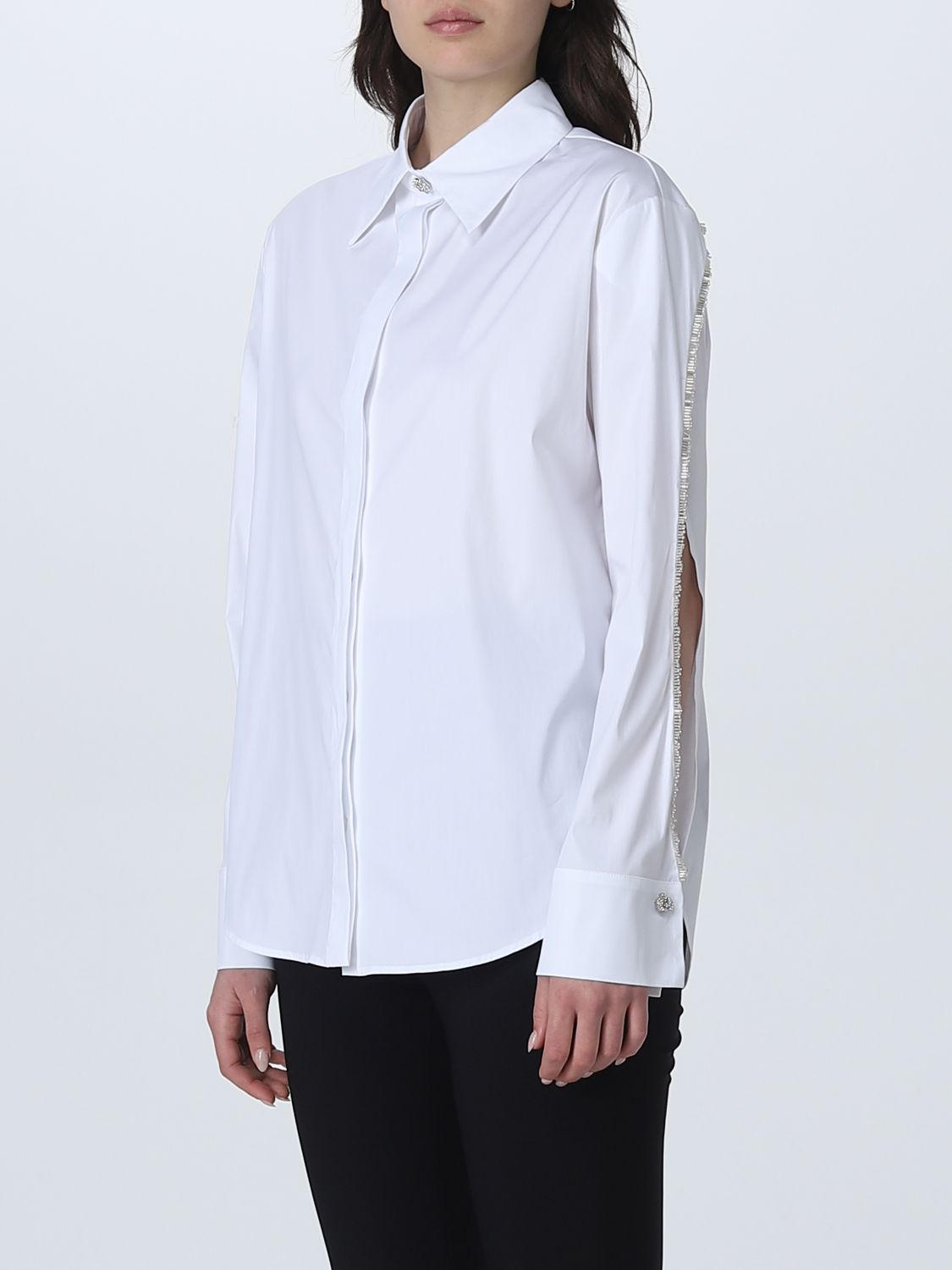 Camicia Genny: Camicia Genny in tessuto sintetico bianco 4