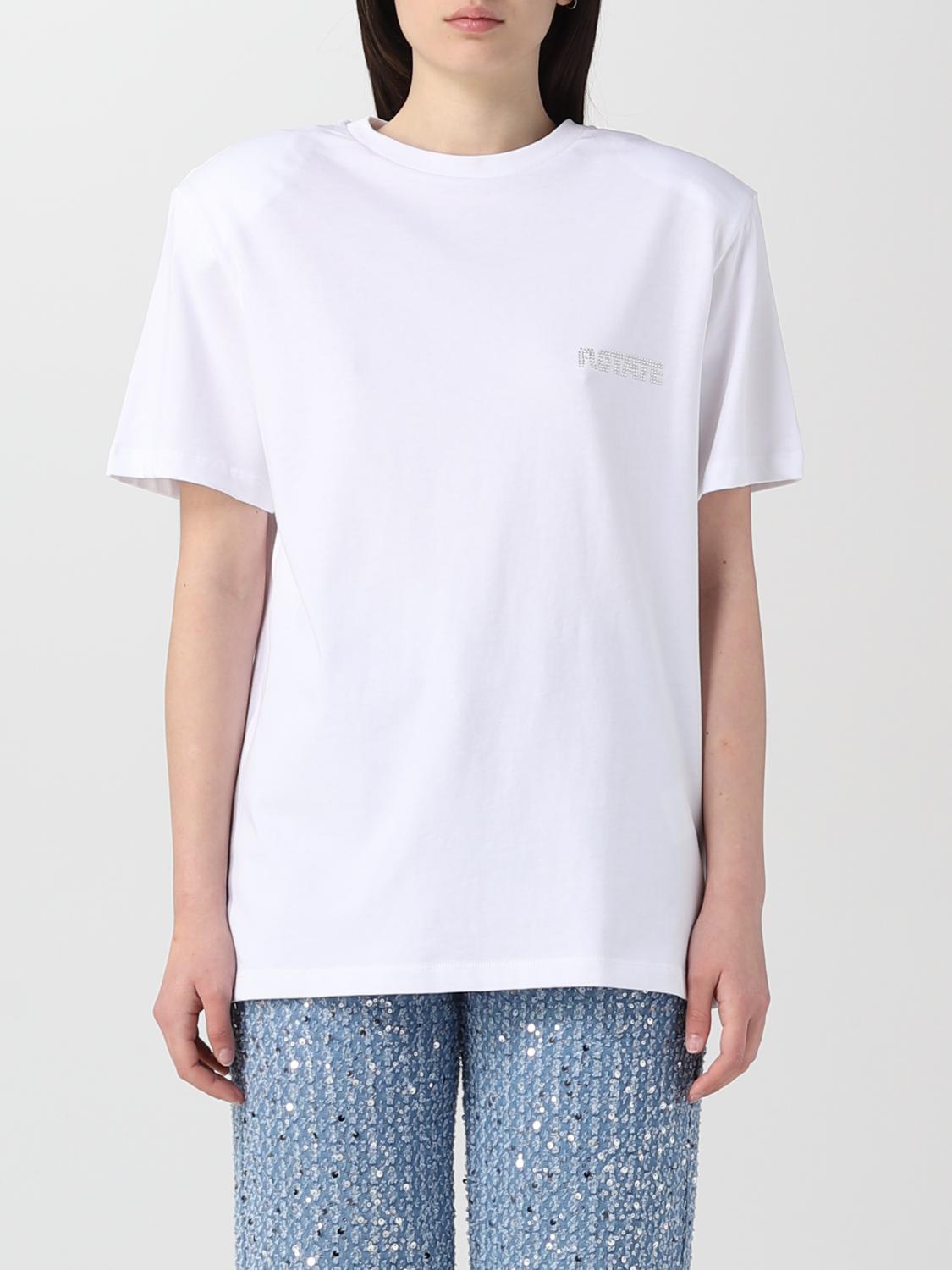 Rotate Birger Christensen Boxy Lasercut T-shirt In White