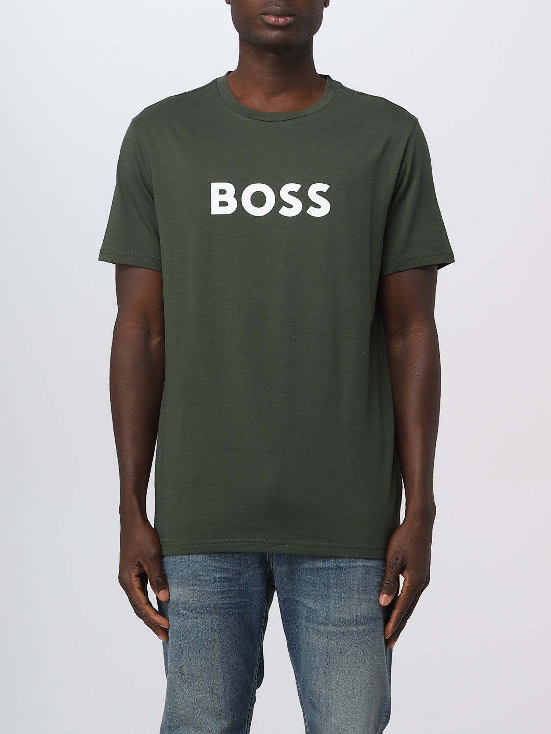 BOSS: t-shirt for man - Green | t-shirt 50491706 online on GIGLIO.COM