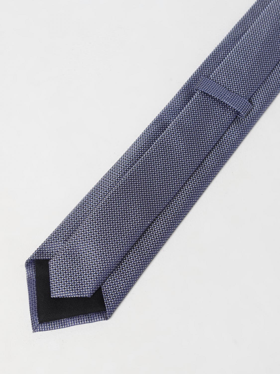 Cravatte HUGO BOSS 100% Soie, Motif Rayé Rouge/orange, Vintage, Occasion En Bon état