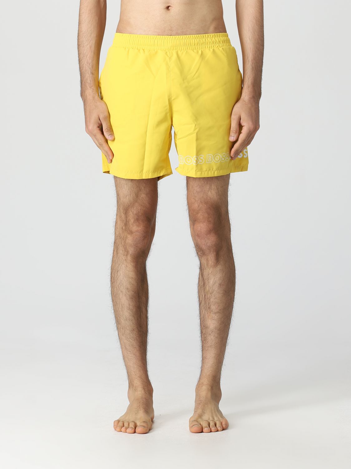 BOSS: swimsuit for man - Yellow | Boss swimsuit 50469300 online on ...