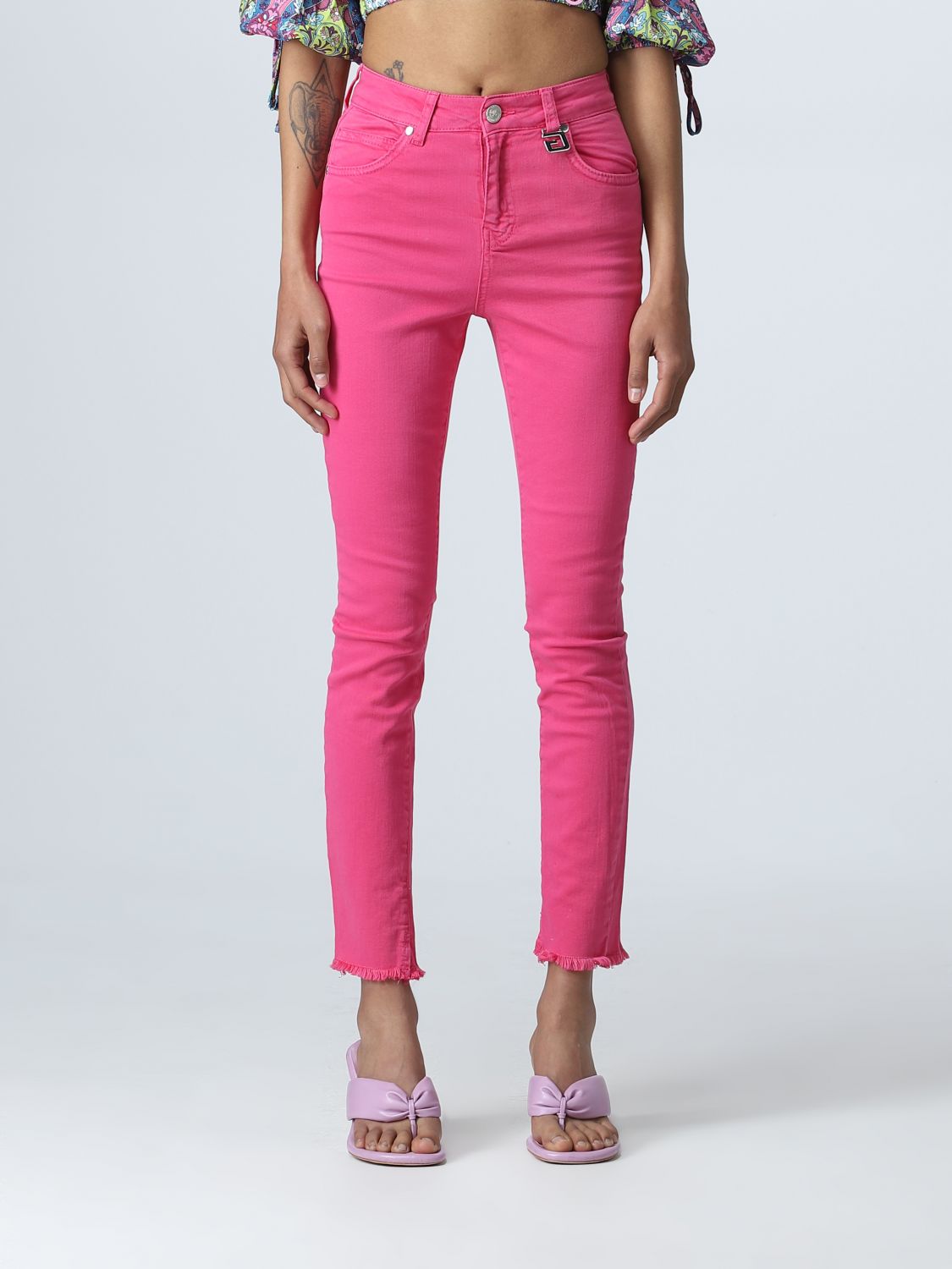 jeans gaëlle paris woman colour fuchsia