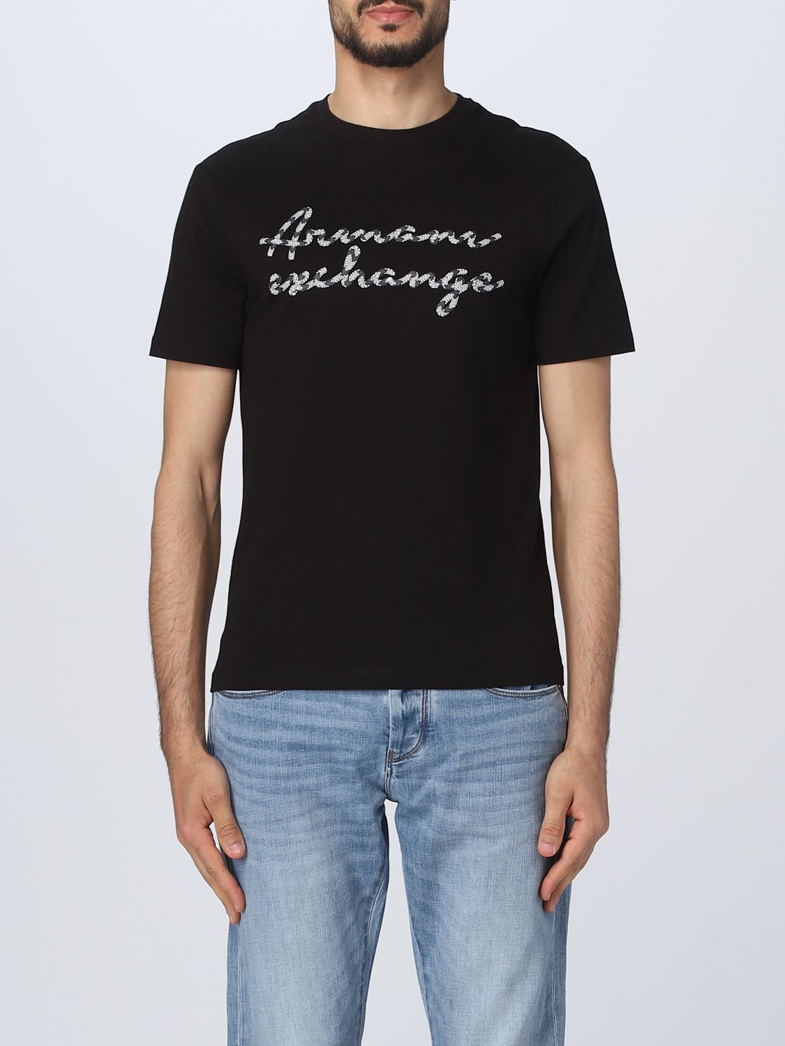 ARMANI EXCHANGE: t-shirt for man - Black | Armani Exchange t-shirt ...