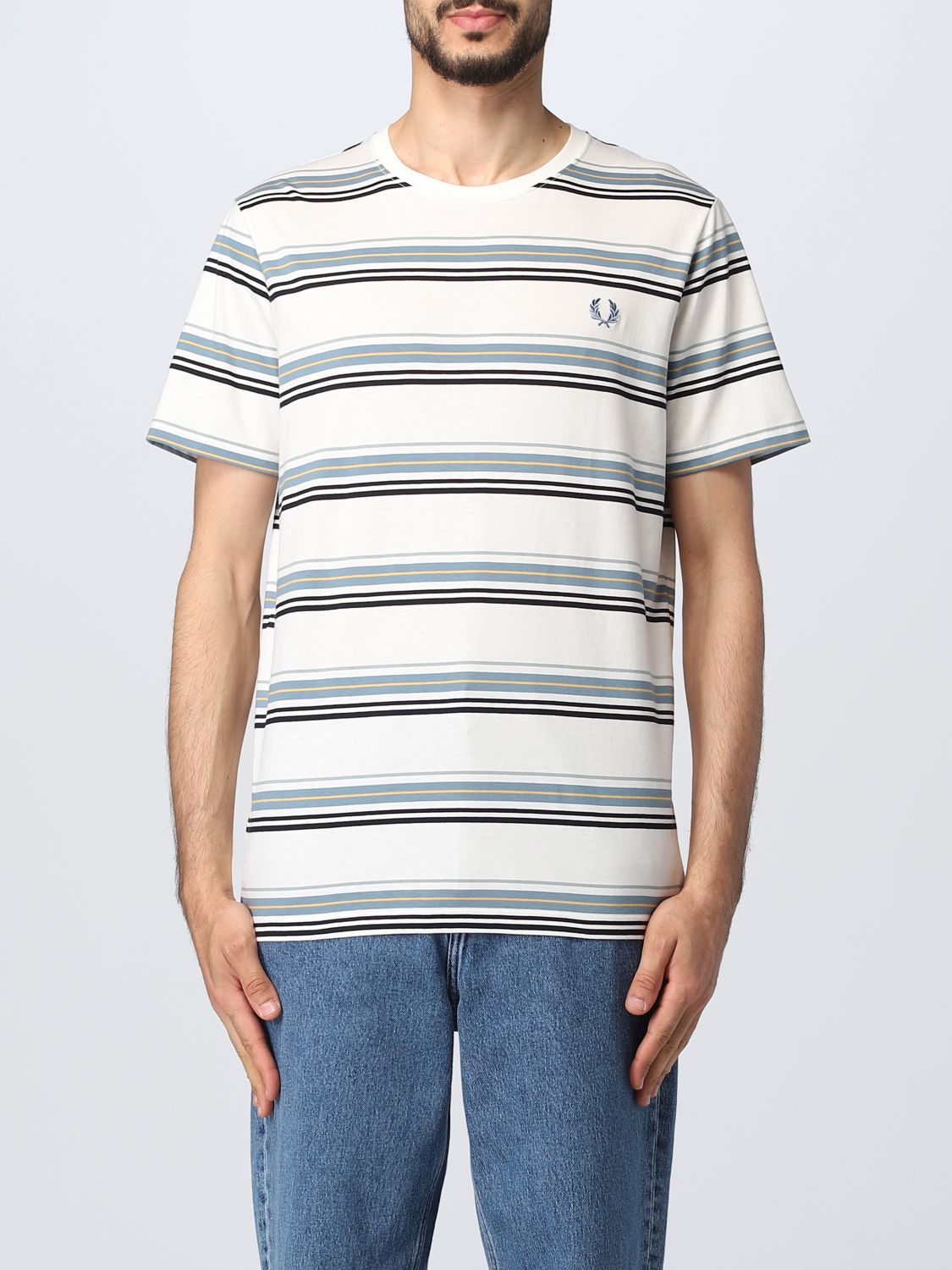 FRED PERRY: t-shirt for man - White | Fred Perry t-shirt M5607 online ...