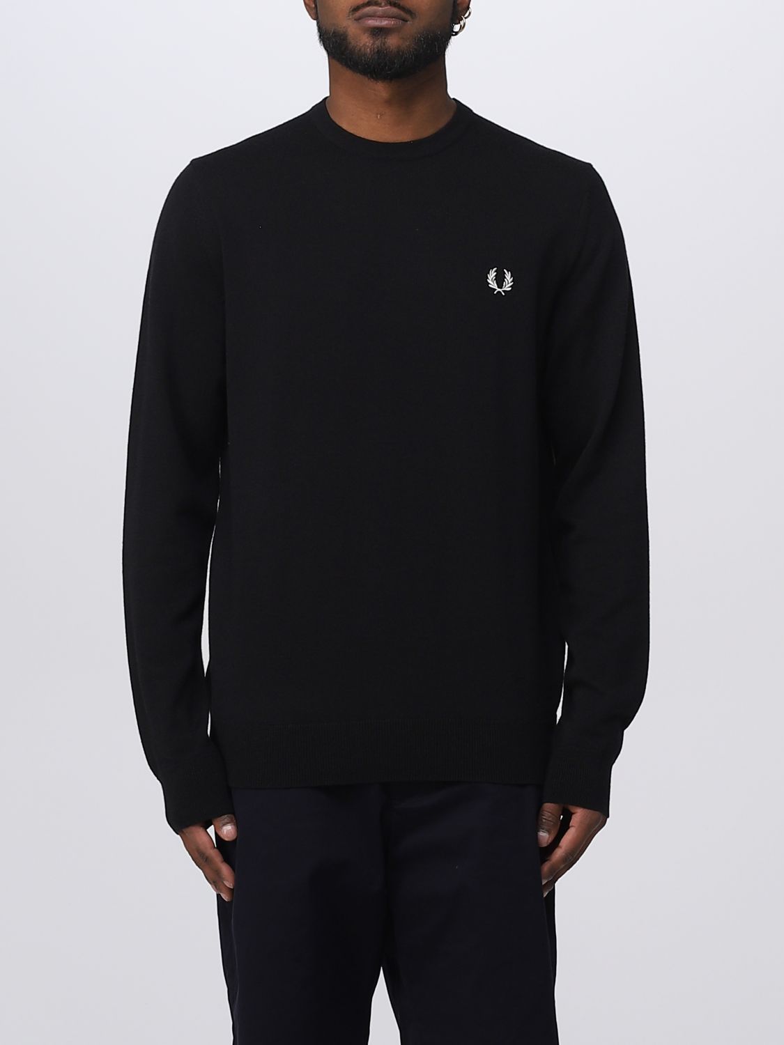 FRED PERRY: sweater for man - Black | Fred Perry sweater K9601 online ...