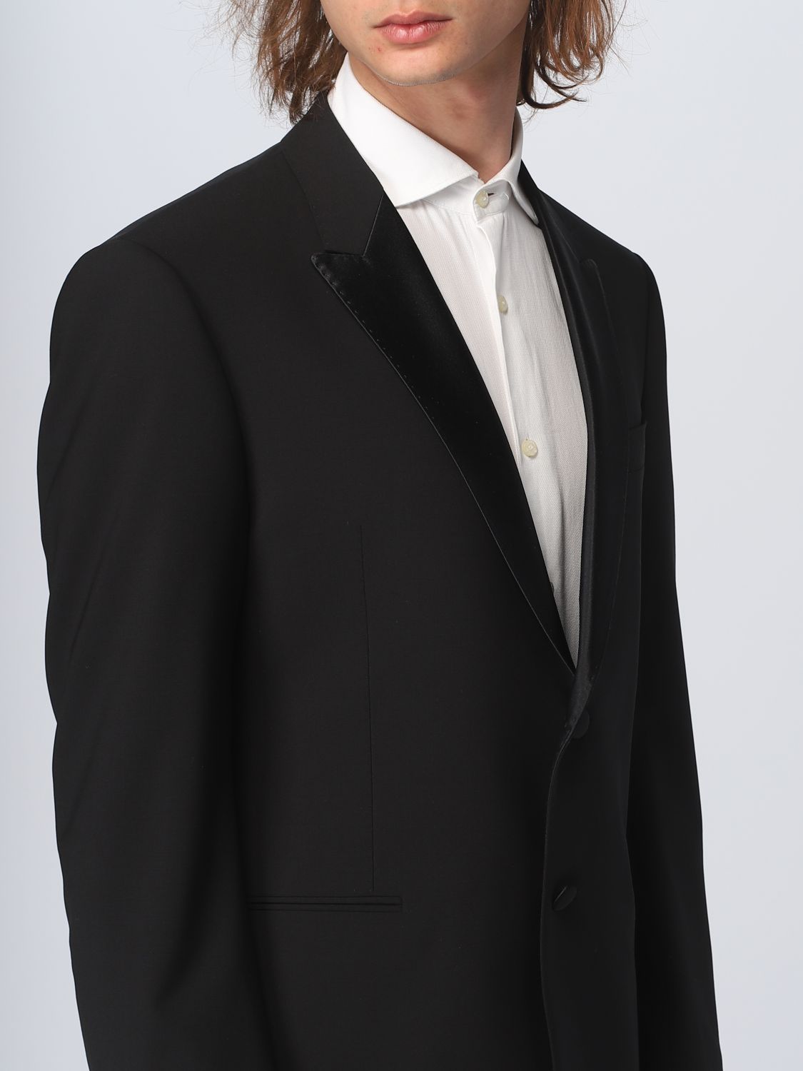 EMPORIO ARMANI: suit for man - Black | Emporio Armani suit 01VMOP0156  online on 
