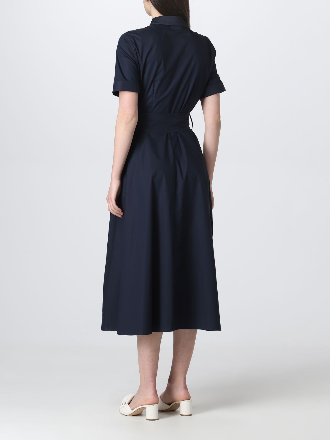 WOOLRICH: dress woman - Blue | Woolrich dress CFWWDR0118FRUT3027 online on GIGLIO.COM