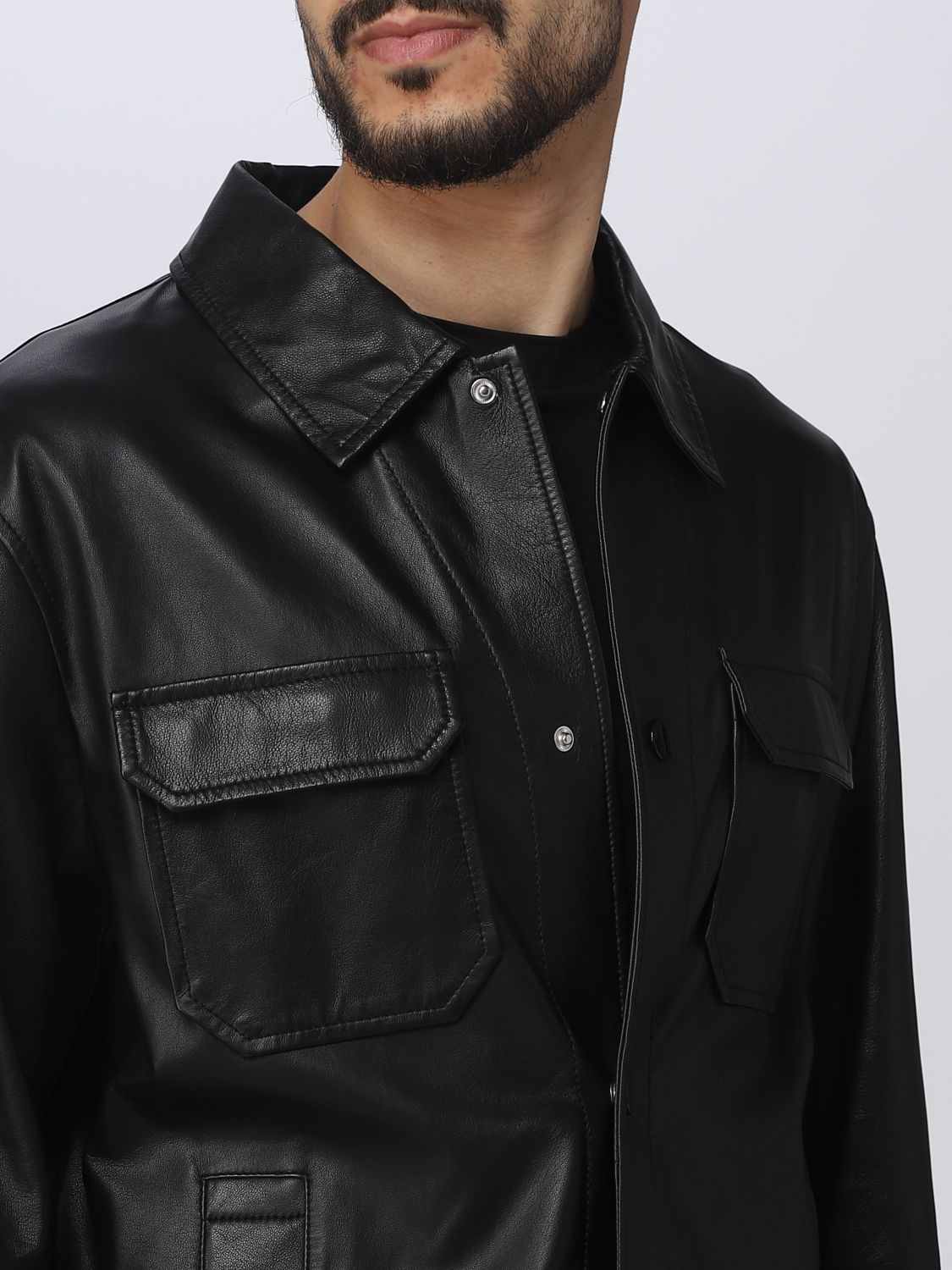 EMPORIO ARMANI: jacket for men - Black | Emporio Armani jacket D41R7BD1P75  online on 