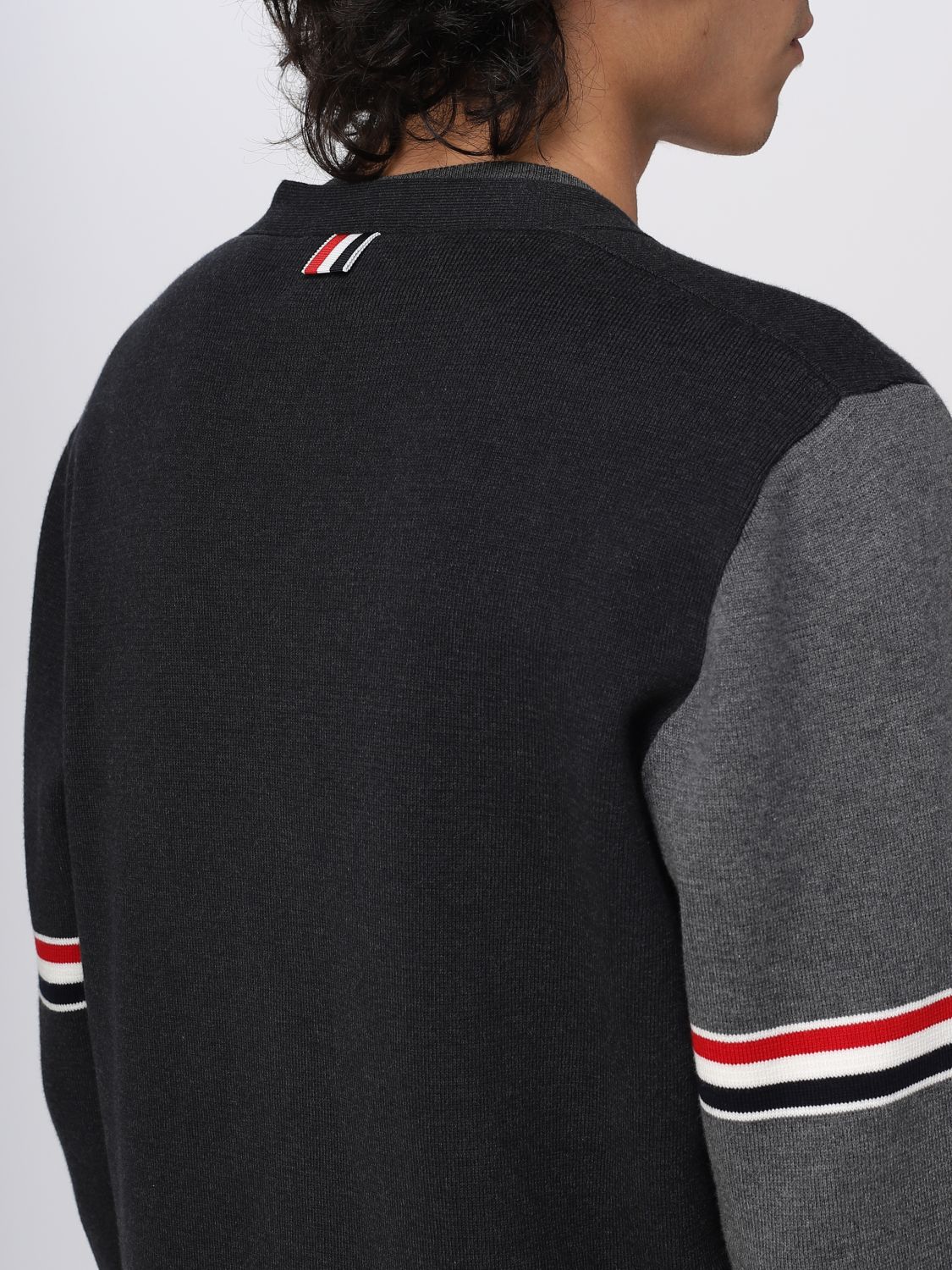 THOM BROWNE: sweater for man - Grey | Thom Browne sweater MKC311FY3007 ...