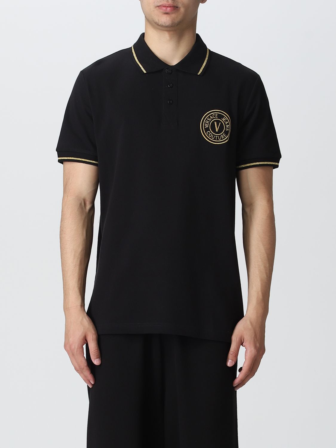 VERSACE JEANS COUTURE POLO SHIRT IN COTTON,E25494002