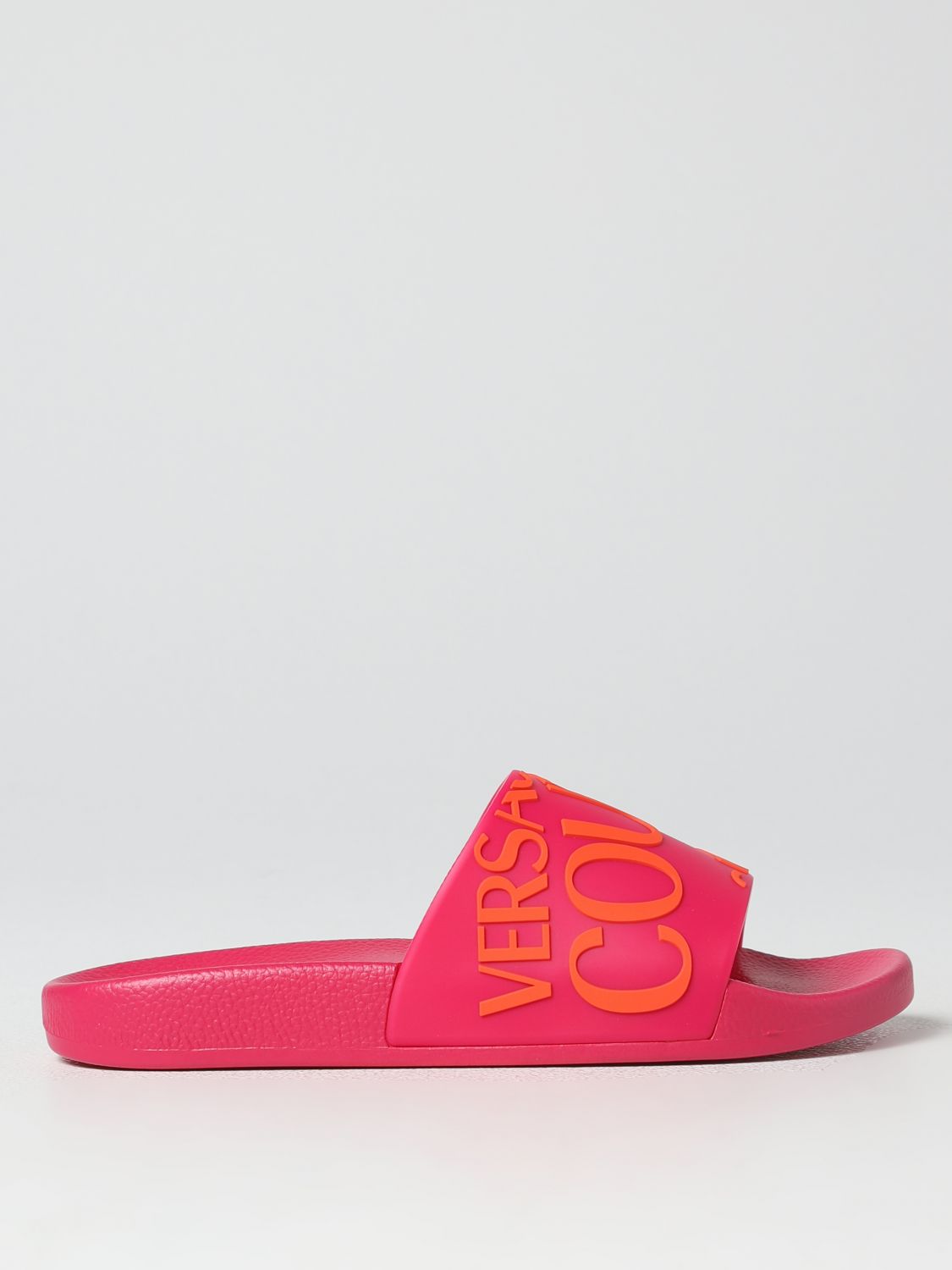 Versace Jeans Couture Flat Sandals  Woman In Pink