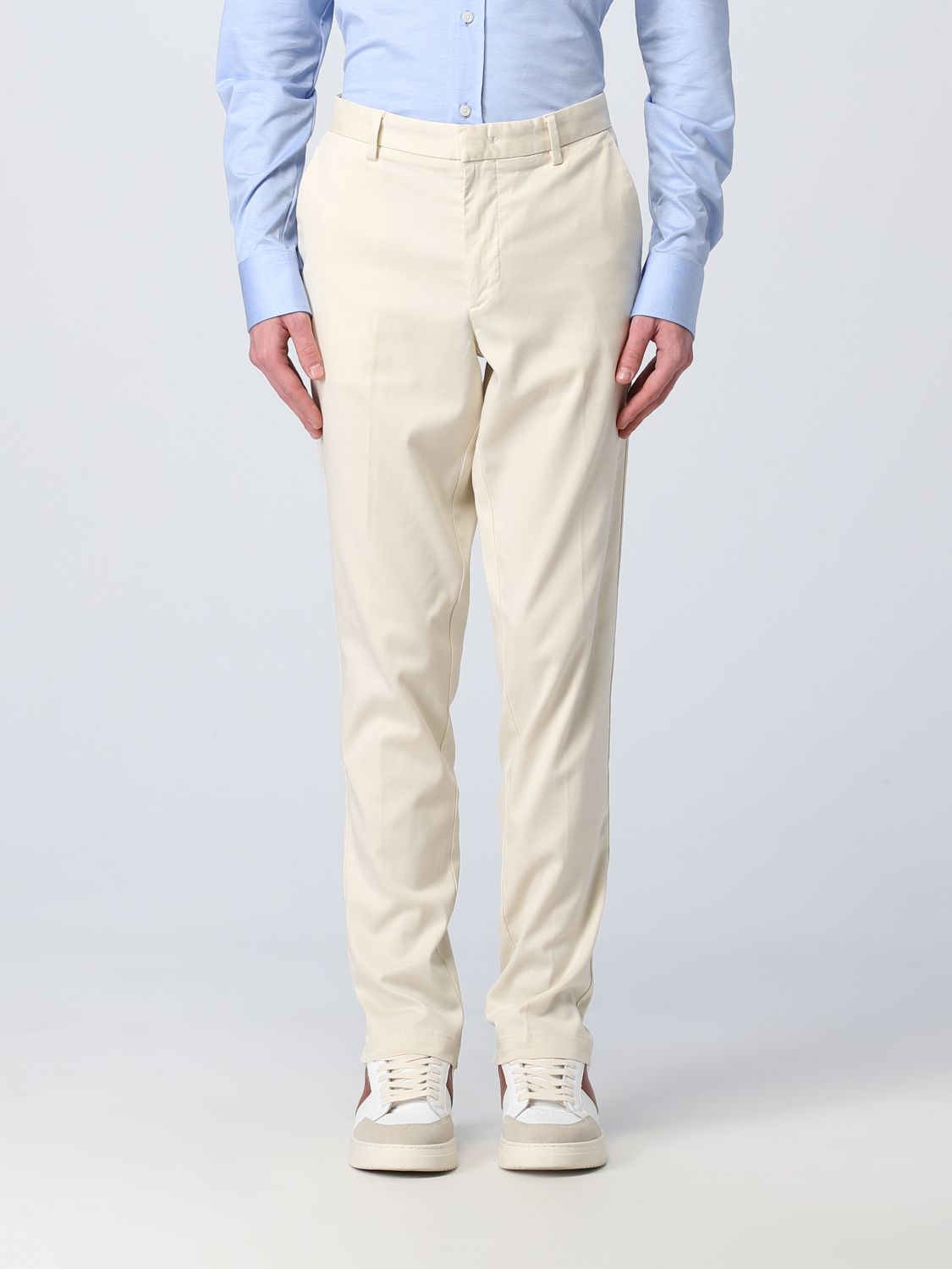 BOSS: pants for man - Gnawed Blue | Boss pants 50488014 online on ...