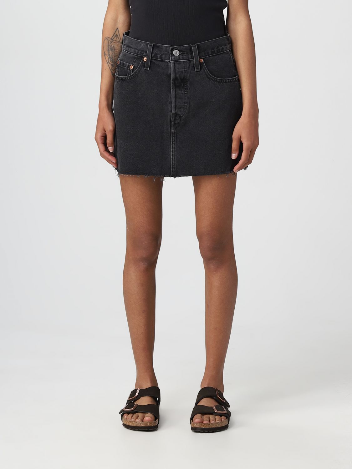 LEVI'S: skirt for woman - Black | Levi's skirt A46940000 online on ...