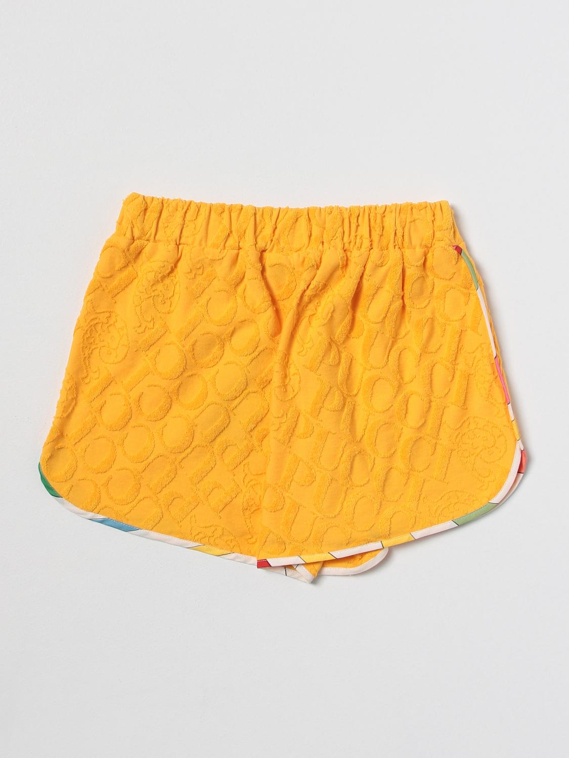 Pantaloncino Emilio Pucci Junior: Pantaloncino Emilio Pucci Junior bambina giallo 2