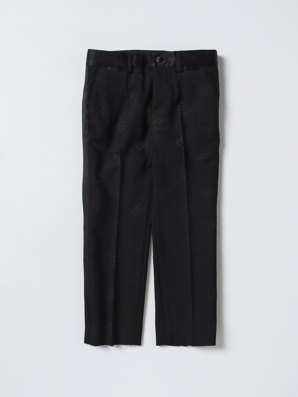 Dolce & Gabbana Kids' Pants In Viscose In Black