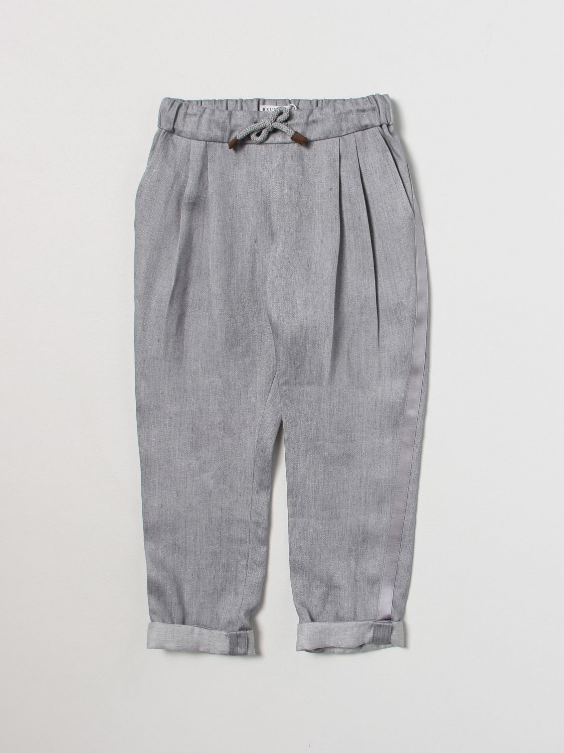 Brunello Cucinelli Pants  Kids Color Grey