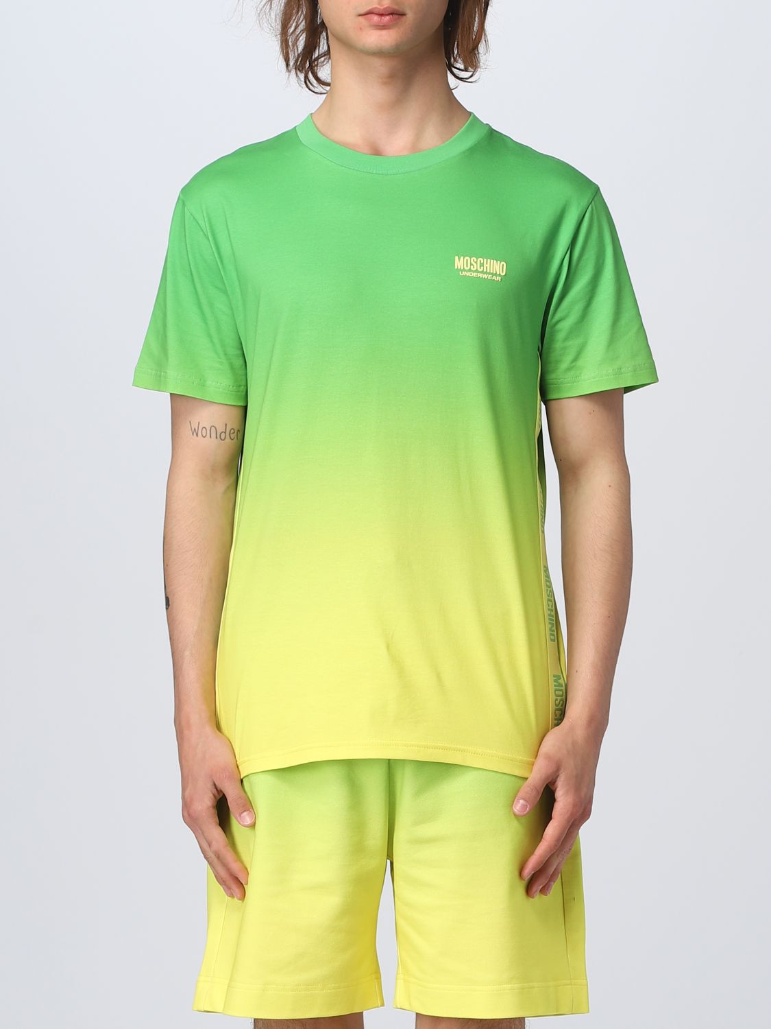 MOSCHINO UNDERWEAR: t-shirt for man - Green | Moschino Underwear t ...