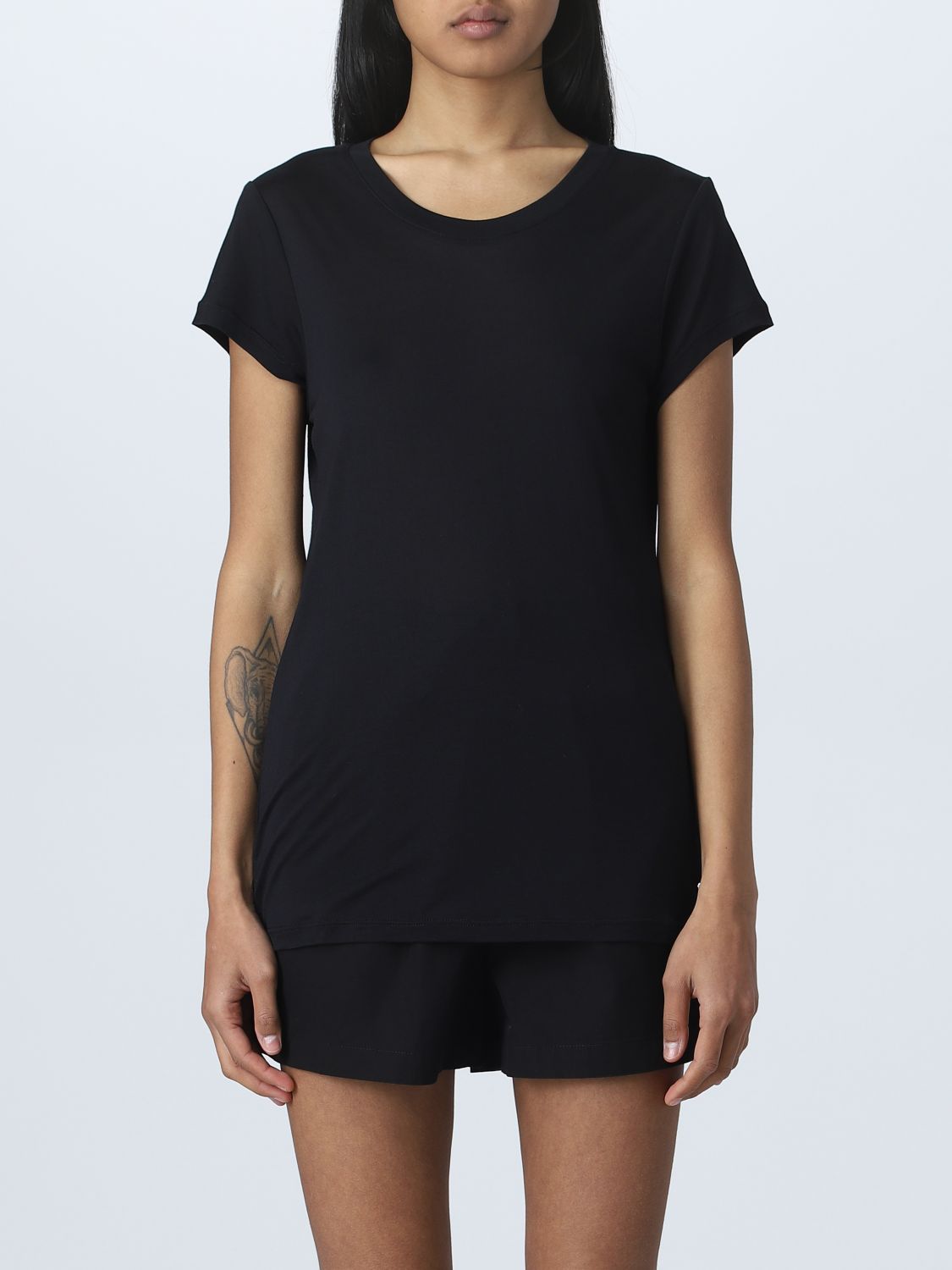 SUN 68: t-shirt for woman - Black | Sun 68 t-shirt T33217 online on ...