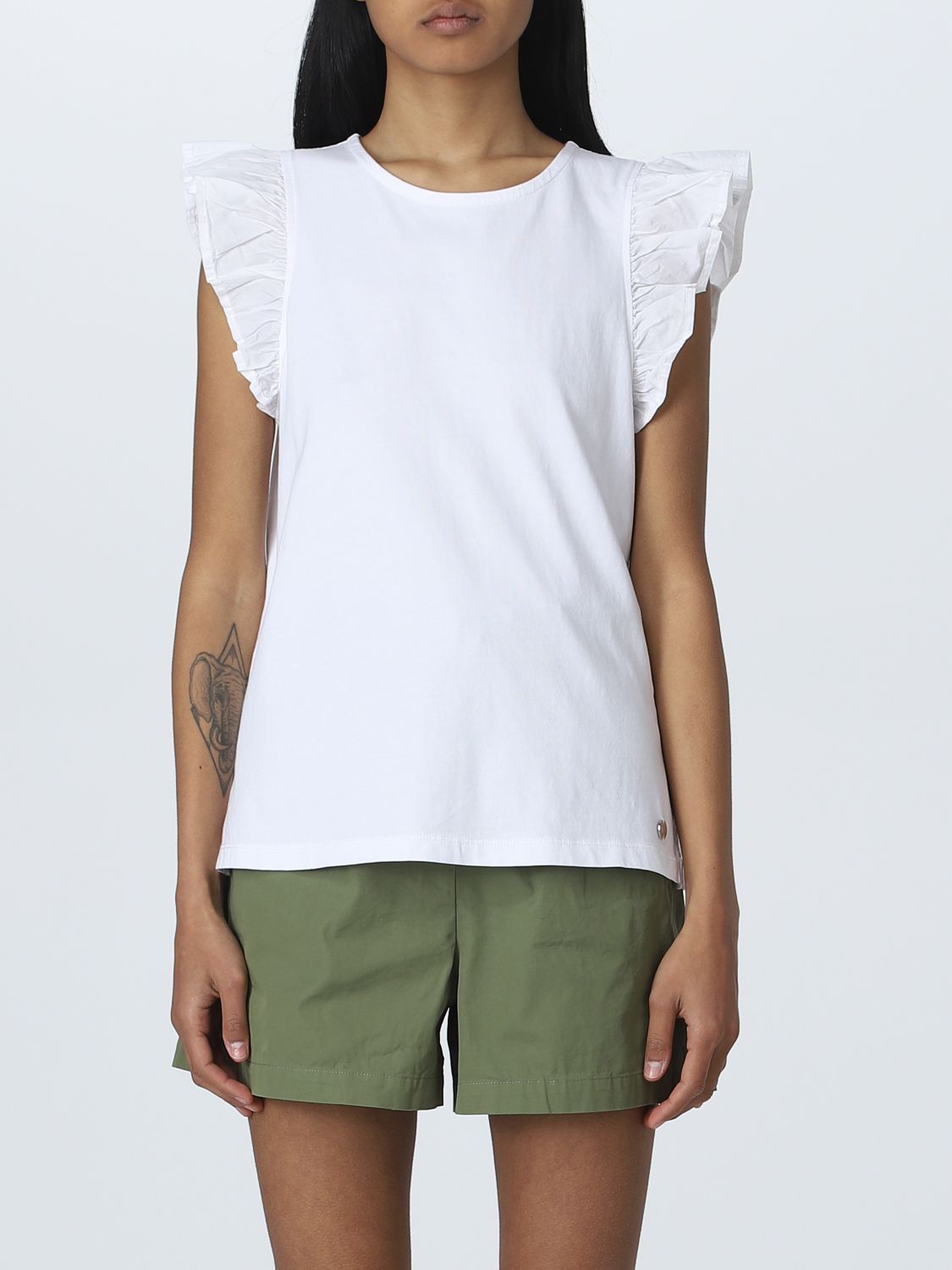 SUN 68: T-shirt donna - Bianco | T-Shirt Sun 68 T33210 online su GIGLIO.COM