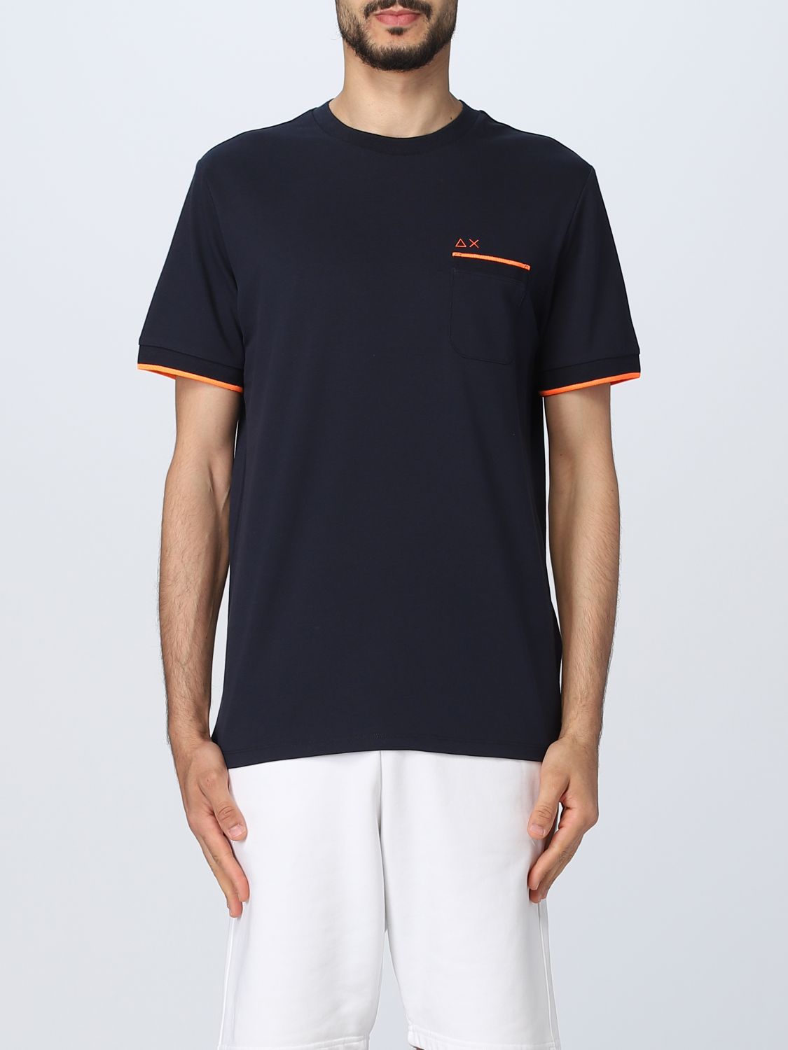 SUN 68: t-shirt for man - Blue | Sun 68 t-shirt T33121 online on GIGLIO.COM