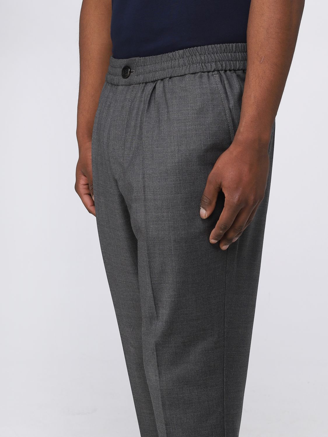 AMI PARIS: pants for man - Grey | Ami Paris pants HTR206209 online on ...