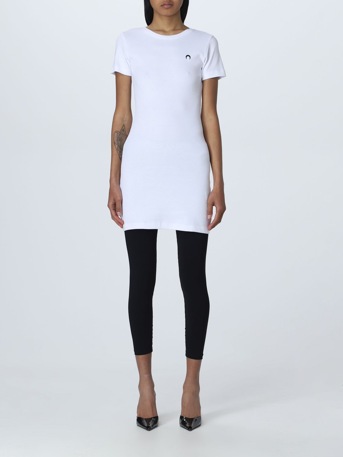 MARINE SERRE: t-shirt for woman - White | Marine Serre t-shirt ...