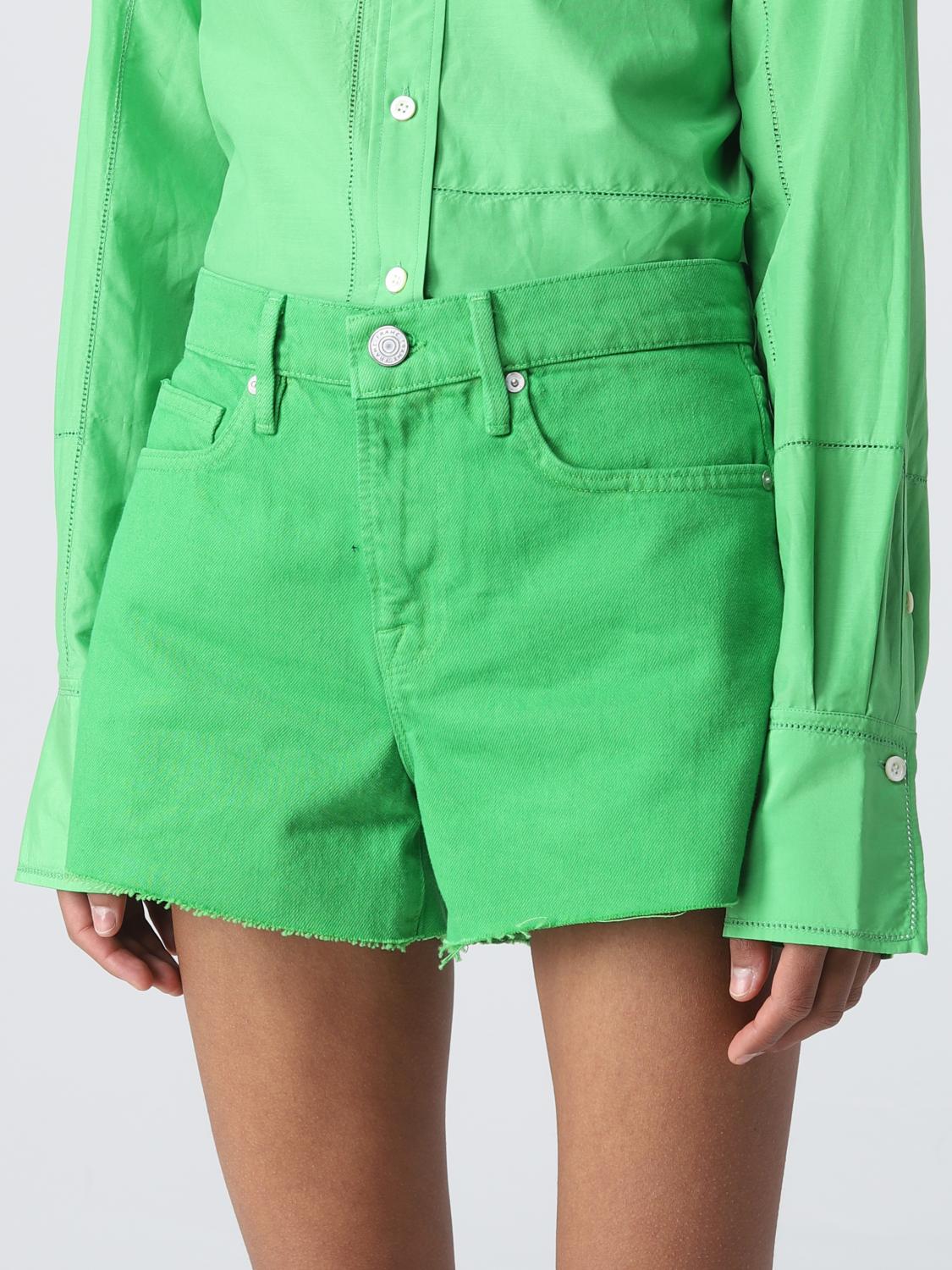 FRAME Short For Woman Green Frame Short LBGSHRA728 Online On 