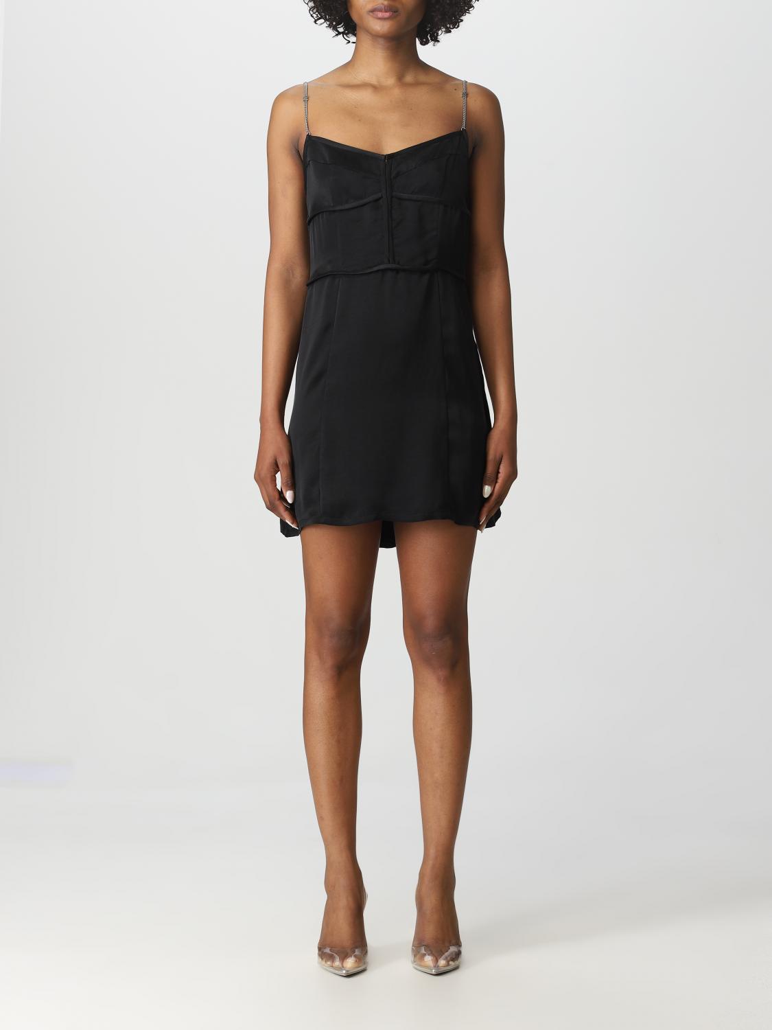 Palm Angels Chain-straps Mini Dress In Black