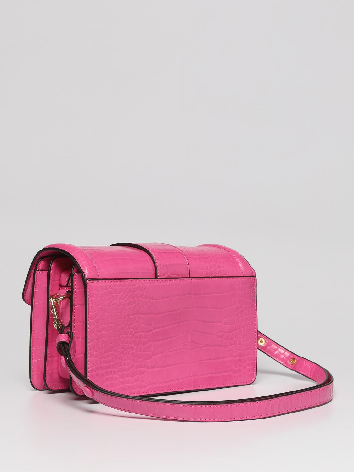 VERSACE JEANS COUTURE bag in crocodile print leather Pink Versace