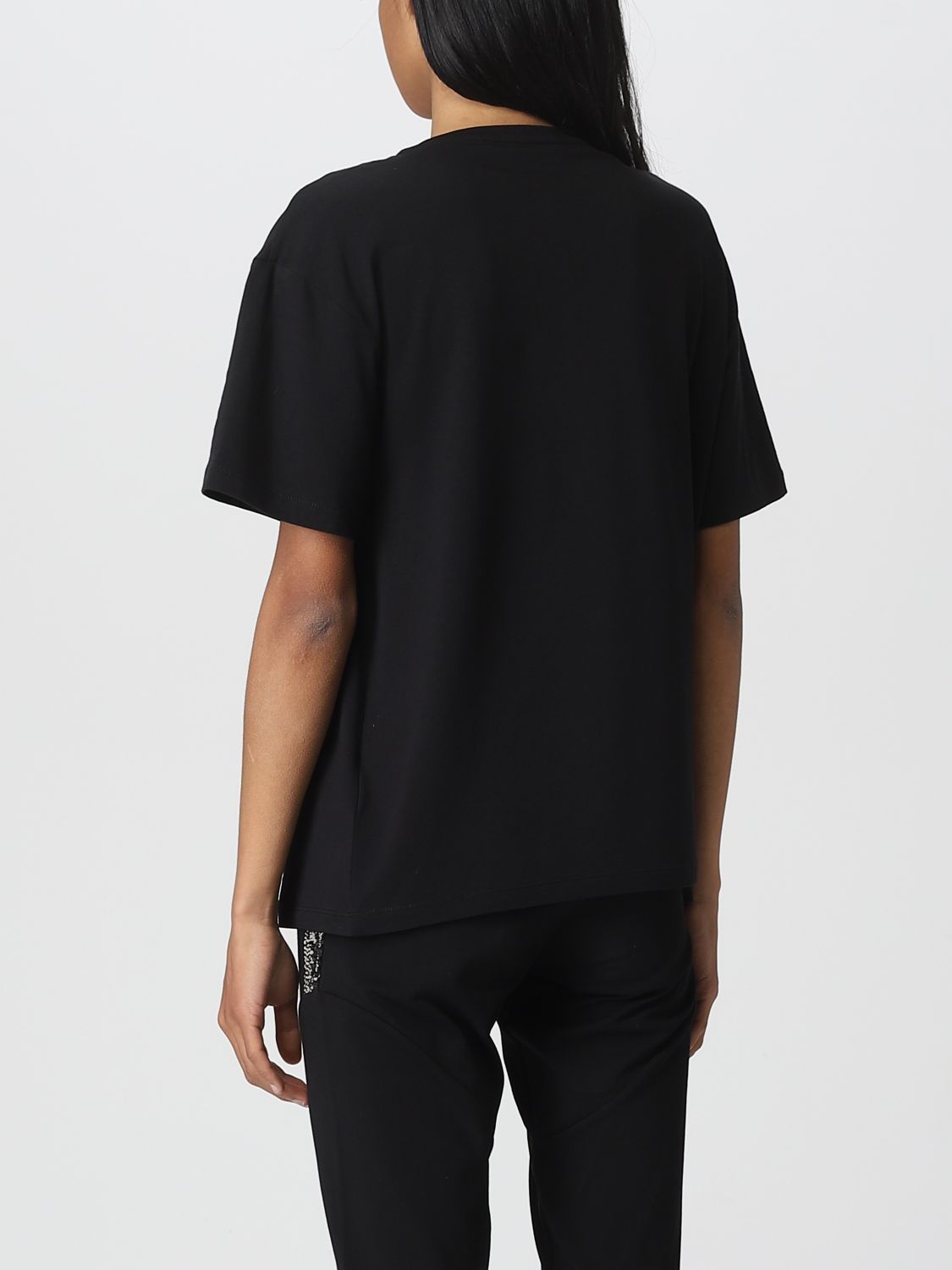 EA7: t-shirt for woman - Black | Ea7 t-shirt 3RTT36TJDZZ online on ...