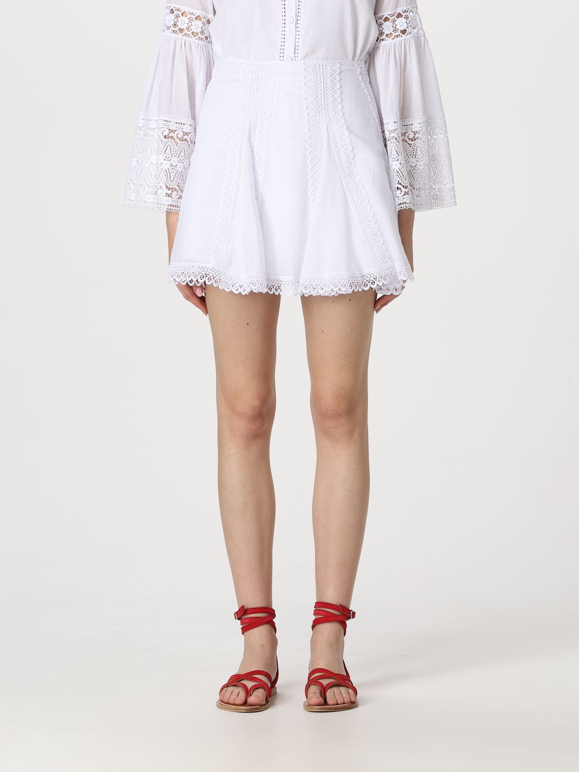 CHARO RUIZ: skirt for woman - White | Charo Ruiz skirt 231405 online on ...