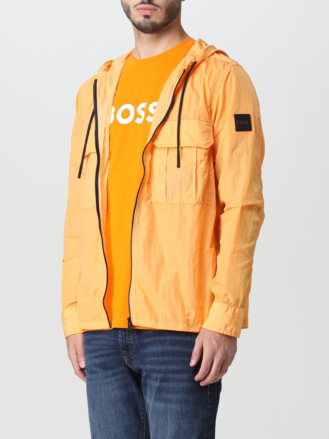 BOSS: jacket for man - Orange | Boss jacket 50488123 online GIGLIO.COM