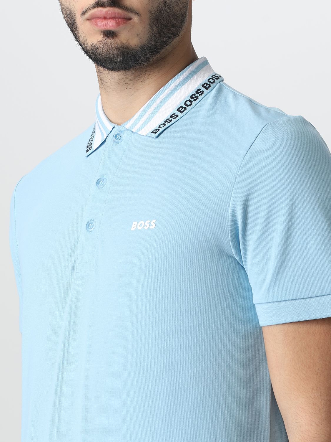 bind Husk klinge BOSS: polo shirt for man - Sky Blue | Boss polo shirt 50488270 online on  GIGLIO.COM