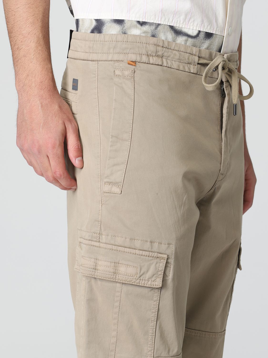 BOSS: pants for man - Beige | Boss pants 50489111 online on GIGLIO.COM