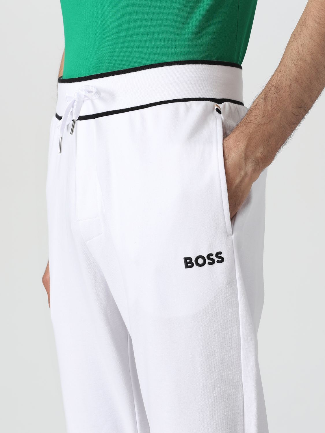 BOSS: pants for man - White | Boss pants 50491284 online on GIGLIO.COM