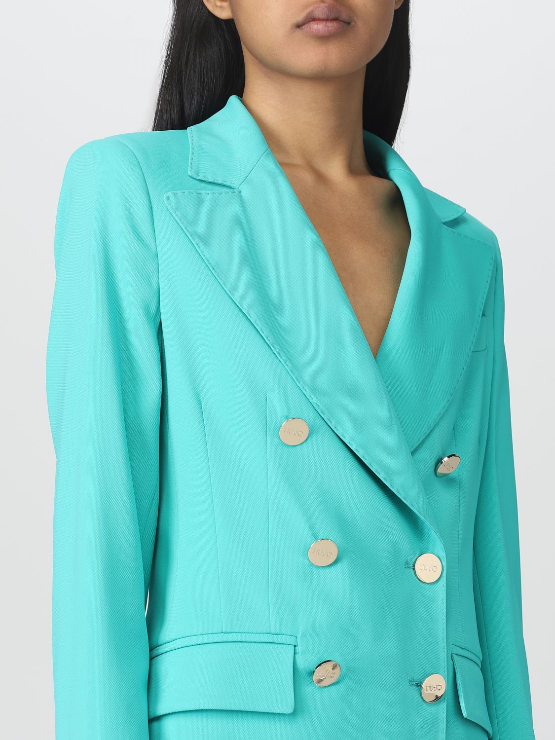 LIU JO: blazer for woman - Water | Liu Jo blazer CA3297TS029 online on ...