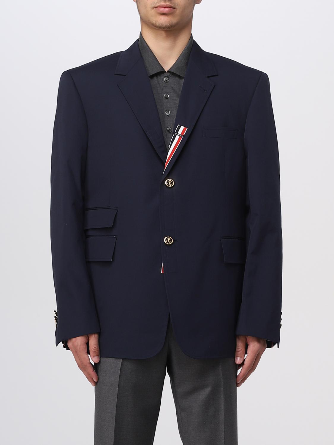 Thom Browne Men's Single-breasted Jacket In Blue