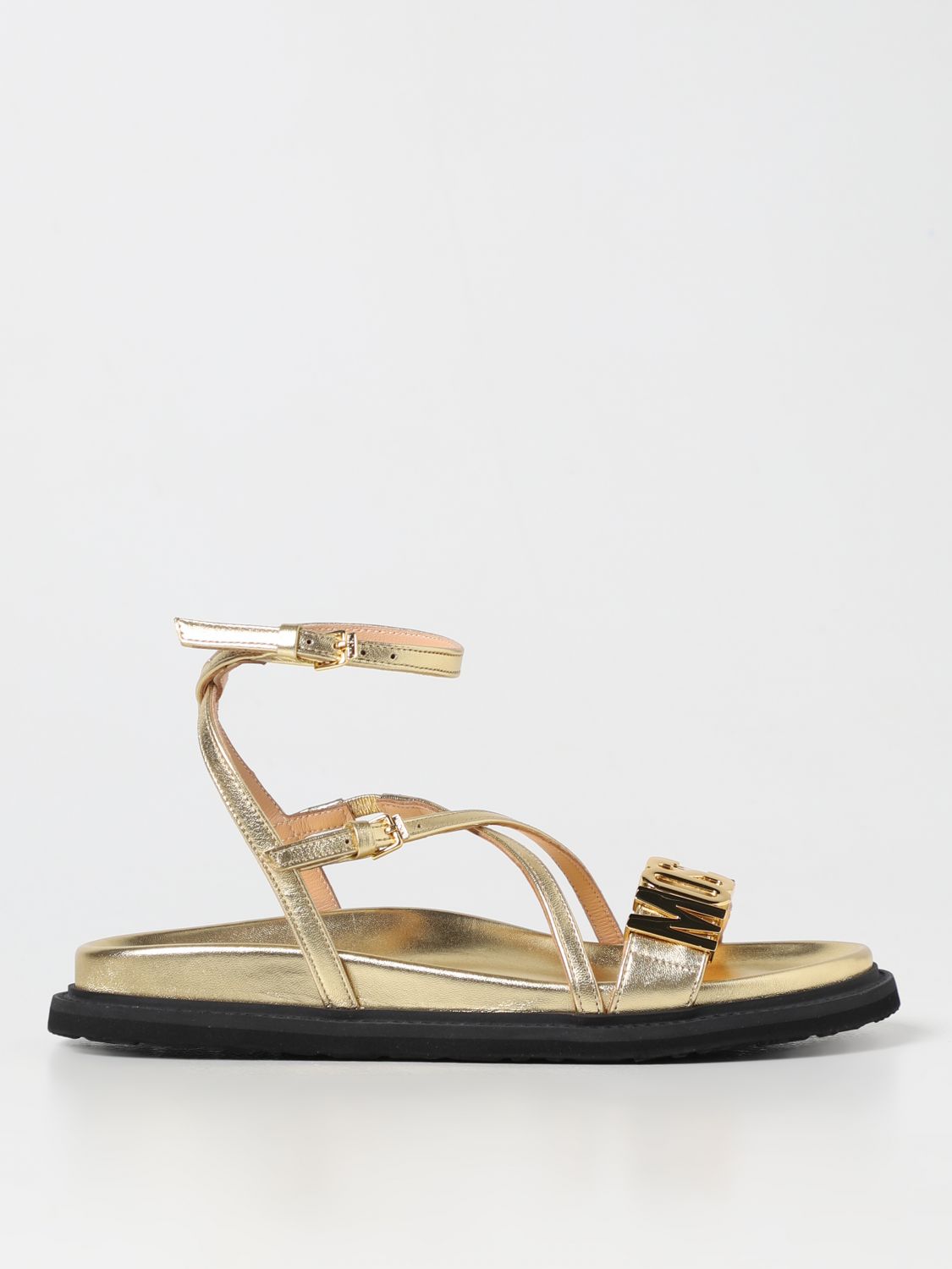 Moschino Couture Flat Sandals  Woman Color Gold